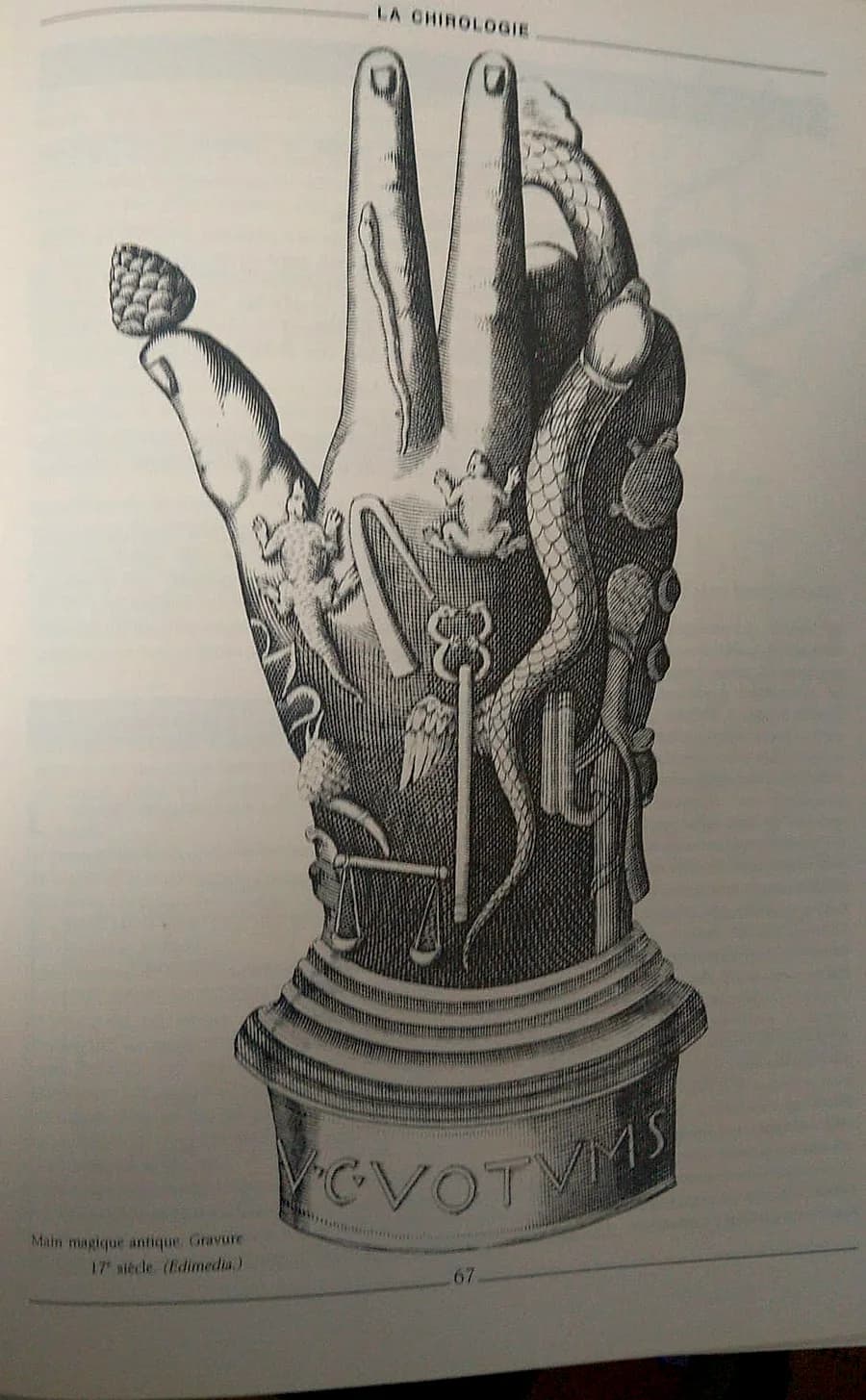 Main magique antique. Gravure 17e siècle. (Edimedia.)