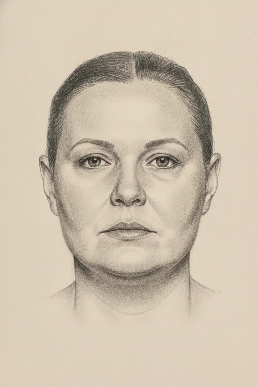 Portrait n° 24 — Bâti dilaté, modelé asthénique, mimique atone/inexpressive (renvoi 268)